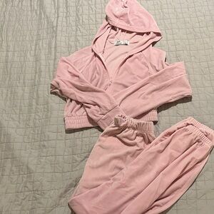 Roma Pink Track Pants & Hoodie Set